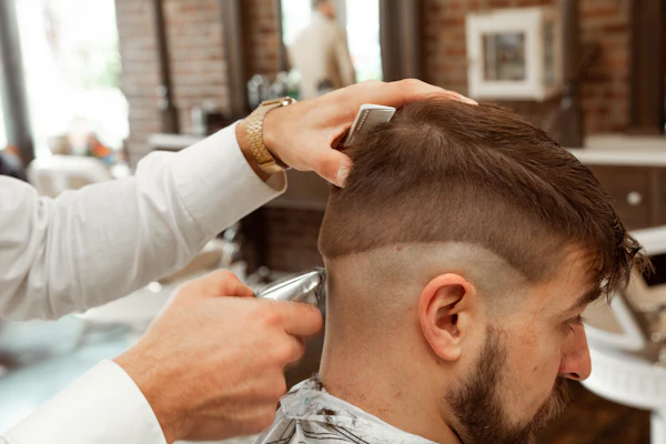Skin fade in progress