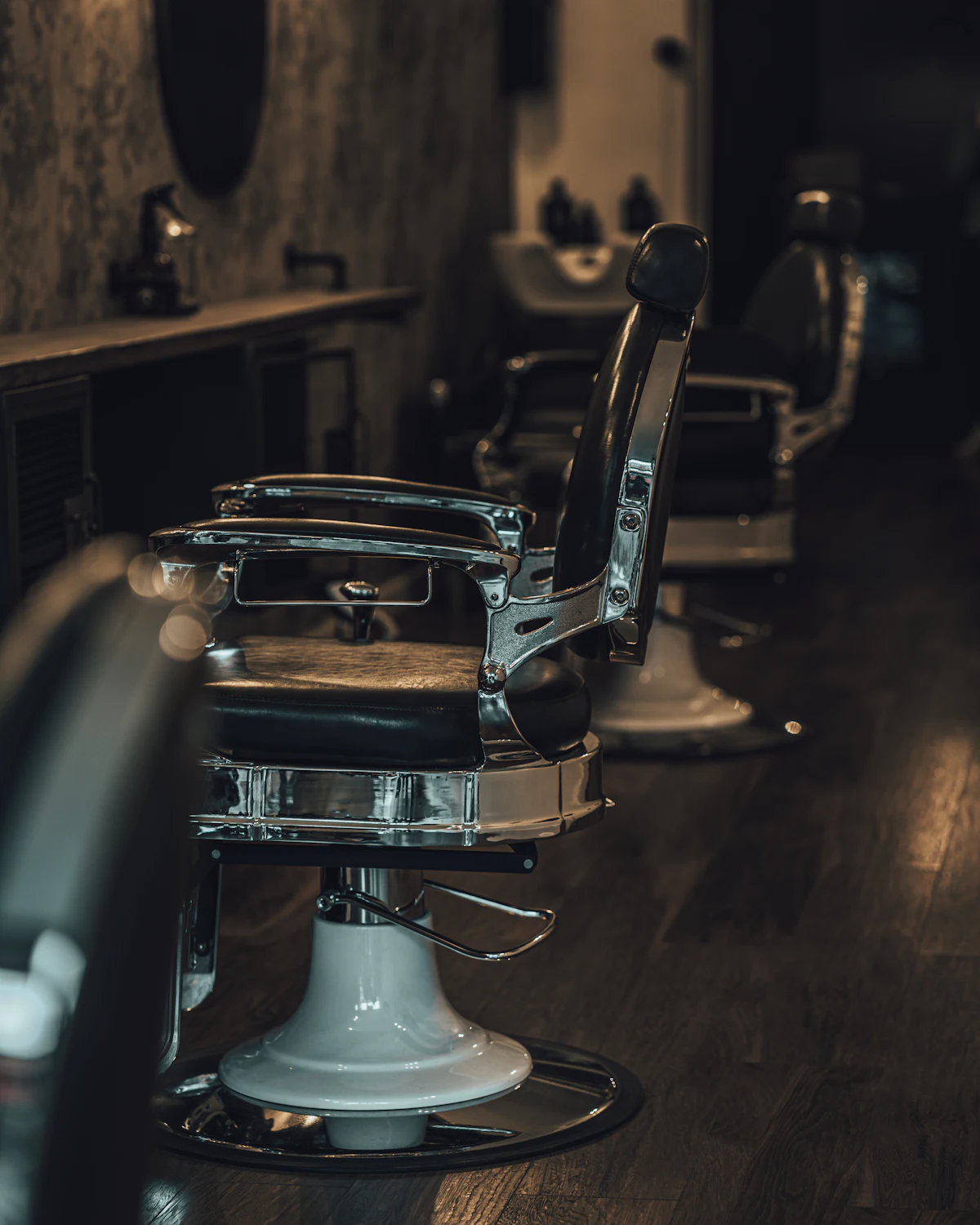 Barber chairs in the shop
